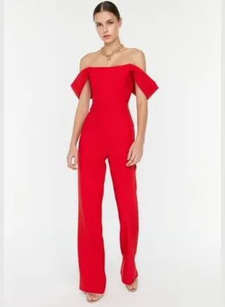 Red Underwire Jumpsuit TPRSS22TU0070