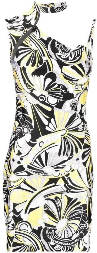 Abstract-Print Cut-Out Dress