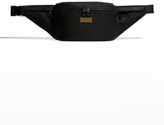 Men's Nero Sicilia DNA Leather & Nylon Belt Bag