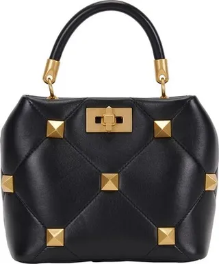Small Roman Stud The Handle Bag in nappa