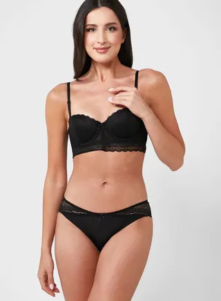 Printed Push Up Bra & Bikini Brief Set