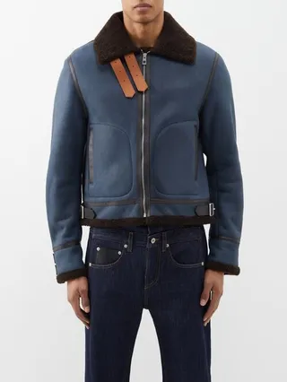 Shearling-lined Leather Jacket