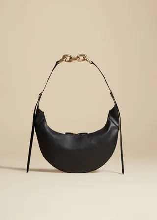 The Alessia Shoulder Bag in Black Leather