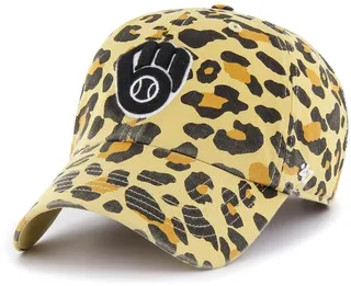 Women's '47 Milwaukee Brewers Tan Bagheera Cheetah Clean Up Adjustable Hat