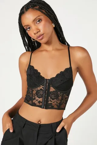 Bustier Hook-and-Eye Cropped Cami