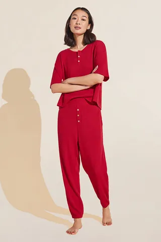 Cozy Waffle Short Sleeve & Pant PJ Set