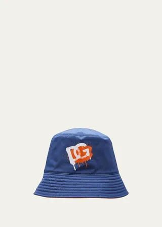 Men's Reversible Nylon Logo Bucket Hat