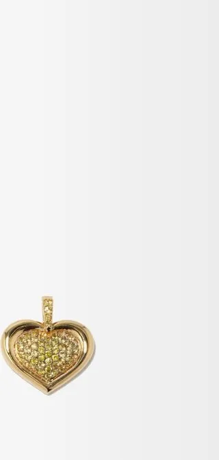 Catena Heart Sapphire & 18kt Gold Charm