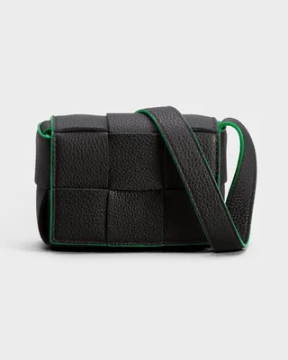 Men's Intrecciato Leather Mini Crossbody Bag