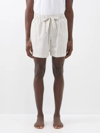 Striped Organic-cotton Pyjama Shorts