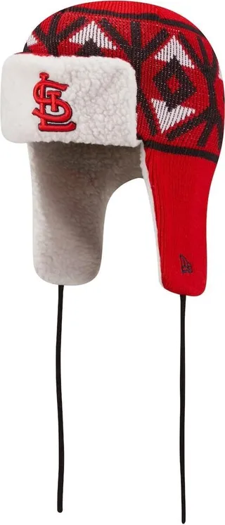 Men's New Era Red St. Louis Cardinals Knit Trapper Hat