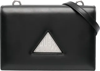 Logo-Plaque Leather Tote Bag