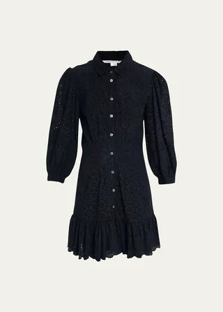 Kylan Eyelet Mini Shirtdress