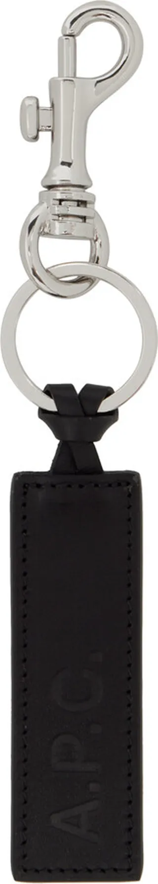 A.P.C. Black Logo Keychain