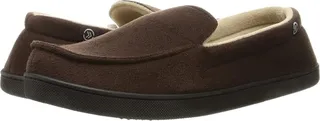 Isotoner Men's Moccasin Gel Infused Memory Foam (Dark Chocolate) Men's Slippers