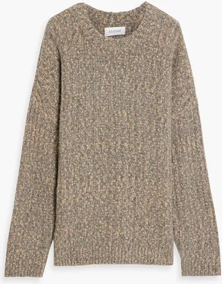 Ribbed merino wool and cashmere-blend sweater