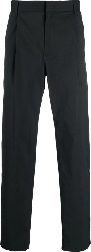 Pleated Straight-Leg Trousers