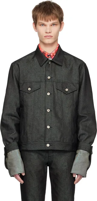 Doublet Black Hologram Denim Jacket