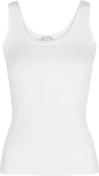 Hanro Touch Feeling White Stretch-jersey Tank