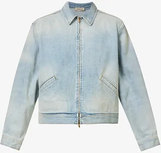ens 5 Year Indigo Eternal Faded-wash Boxy-fit Denim Jacket