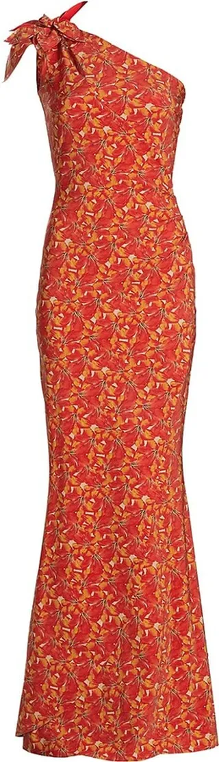 Gosia Printed One-Shoulder Gown