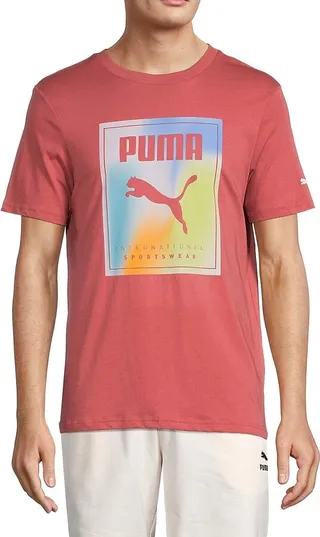 Stacked Ombre Crewneck Graphic Tee