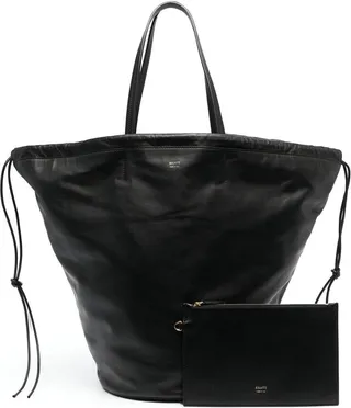 Osa leather drawstring tote bag
