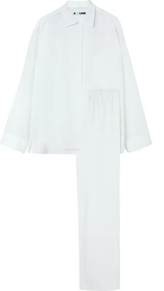 A LINE - White-On-White Tencel Pyjama Set