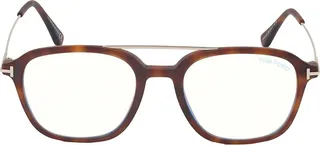 Tom Ford FT 5610-B 056 Unisex Square Eyeglasses Havana 51mm
