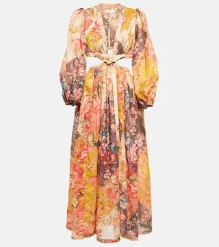 Pattie floral cotton midi dress