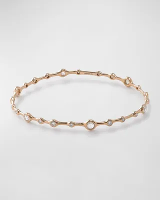 18K Rose Gold Diamond Bangle Bracelet