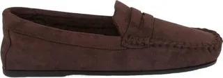 Debenhams Mens Leather Slippers - Brown