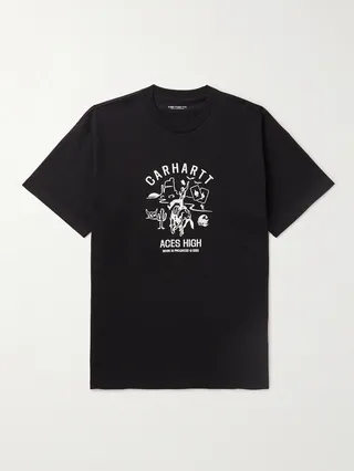 Souvenir Valley Embroidered Organic Cotton-Jersey T-Shirt