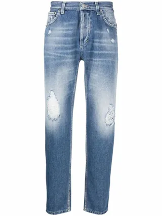Distressed Denim Jeans