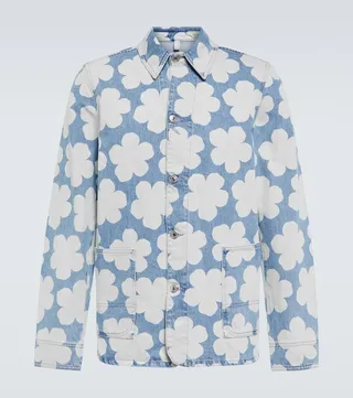 Printed denim jacket