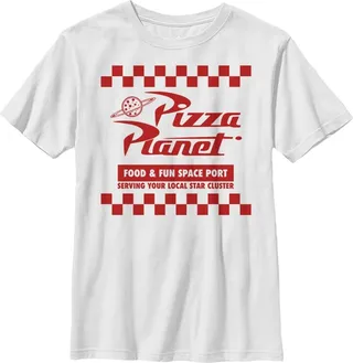 Boy's Toy Story Pizza Planet Uniform T-Shirt - White - Small