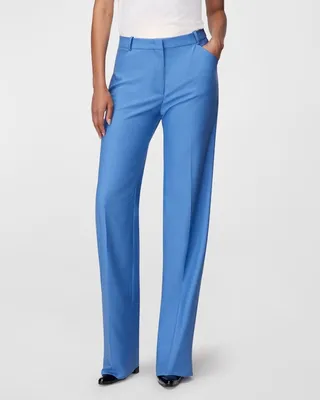 Slight Flare Merino Wool Trouser Pants