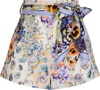Zimmermann Tama Floral-print Linen Shorts