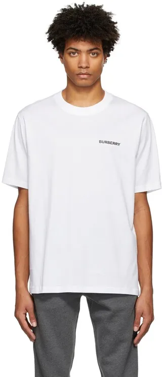 Burberry White Logo T-Shirt