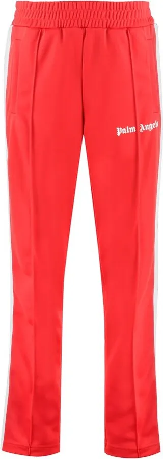 Palm Angels Logo Printed Side Striped Track Pants