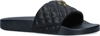 Kurt Geiger London Eagle-Embellished Quilted Meena Slides