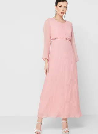 Pleated Detail Dress