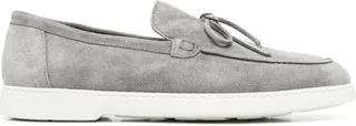 Lace-Up Suede Loafers