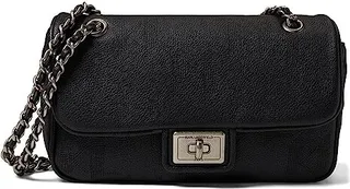 Karl Lagerfeld Paris Agyness Shoulder (Black Perf) Handbags