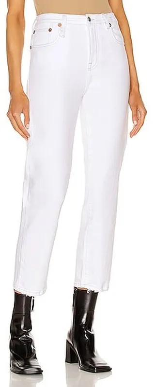 R13 Shelley Slim in White