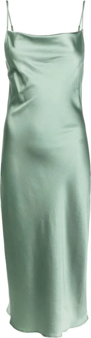 Cowl-Neck Silk Slip Dress