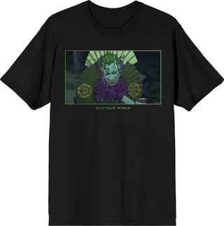 Batman Ninja Joker Character Men’s Black Graphic Tee-XL