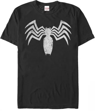 Men's Marvel Venom Distressed Claw Logo T-Shirt - Black - 2X Large