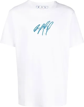 logo-embroidered T-shirt