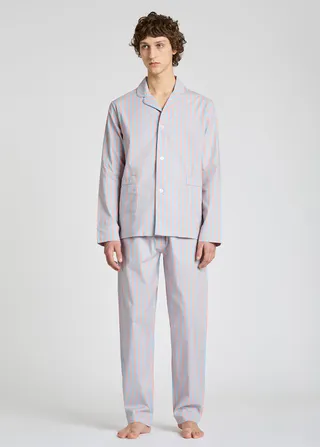 Unisex Light Blue Stripe Pyjama Top